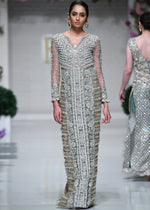 Pistachio Embroidered Organza Salwar Kameez (2-Piece) - Image 5