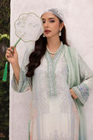 Mint Embellished Raw Silk Salwar Kameez (3-Piece) - Image 8