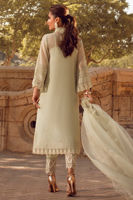 Pakistani Mint Embroidered Silk Net Salwar Kameez (3-Piece) - Image 5