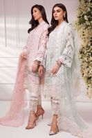 Pakistani Pale Mint Embroidered Silk Net Salwar Kameez (3-Piece) - Image 6