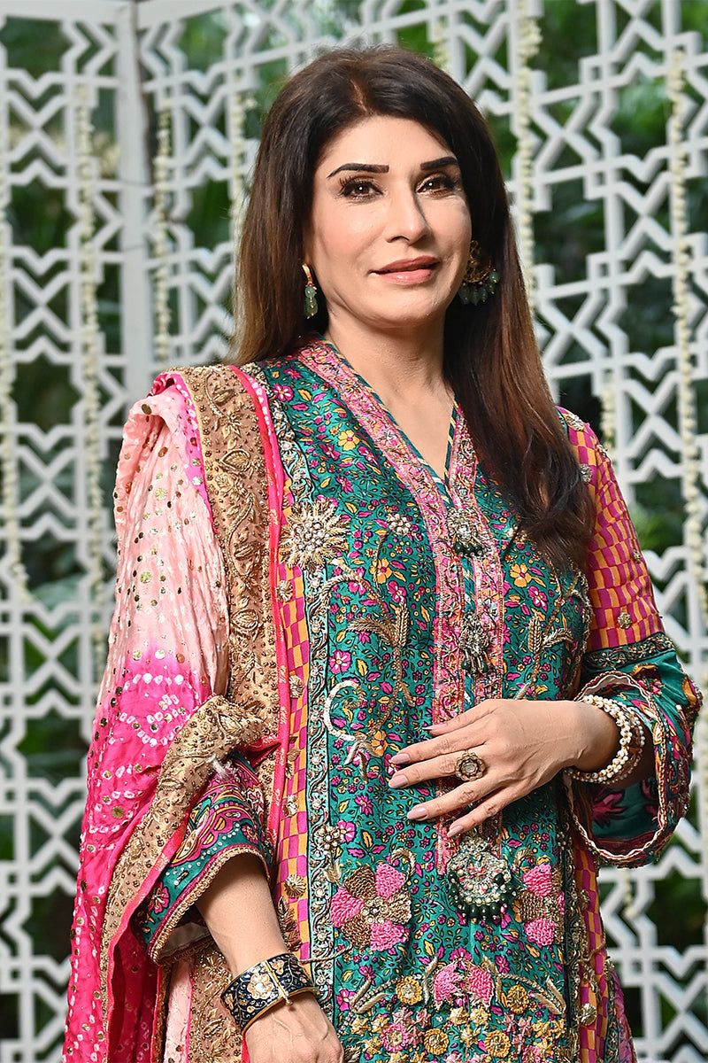 Emerald Zardozi Silk Kurta Set (3-Piece) - Image 3