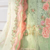 Mint & Rose Embroidered Cotton Net Organza Sharara (3-Piece) - Image 5
