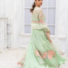 Mint & Rose Embroidered Cotton Net Organza Sharara (3-Piece) - Image 6
