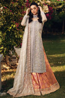 Sea Green Embellished Net & Jamawar Sharara (3-Piece) - Image 2