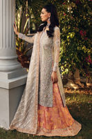 Sea Green Embellished Net & Jamawar Sharara (3-Piece) - Image 3