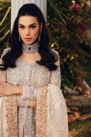 Sea Green Embellished Net & Jamawar Sharara (3-Piece) - Image 5