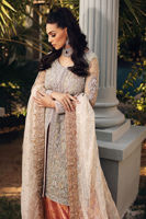 Sea Green Embellished Net & Jamawar Sharara (3-Piece) - Image 8