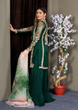 Pakistani Green Embroidered Organza & Silk Sharara (4-Piece) - Image 6