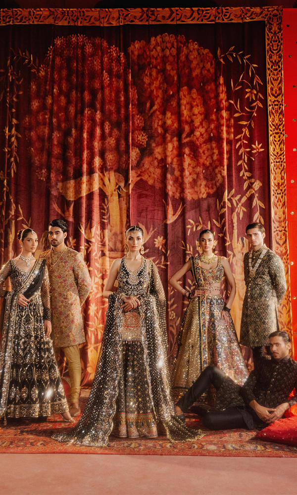 Multi-Toned Mirror Detailed Raw Silk Sherwani (2-Piece) - Image 5