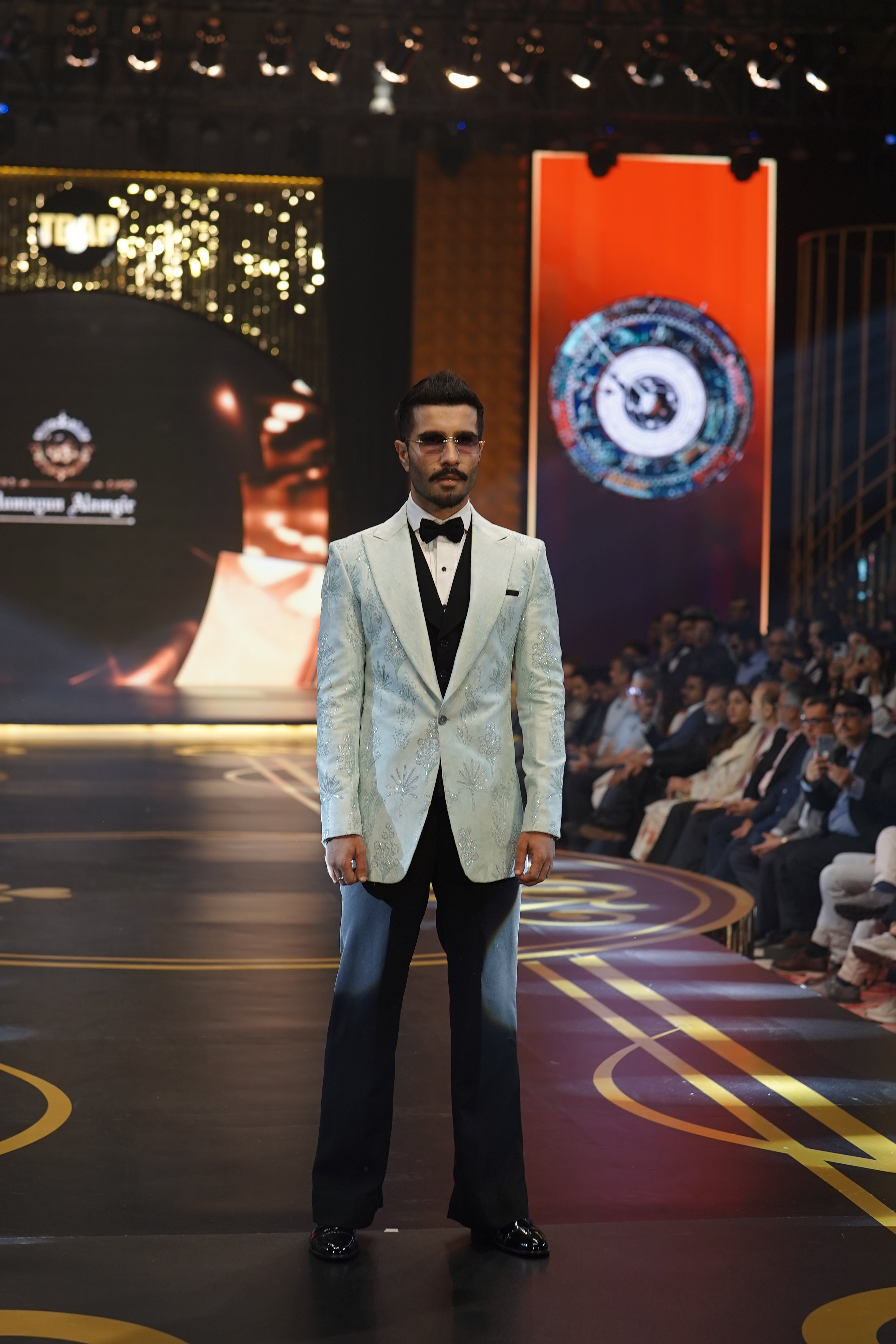 Mint Green Hand-Embroidered Tuxedo (3-Piece) - Image 4