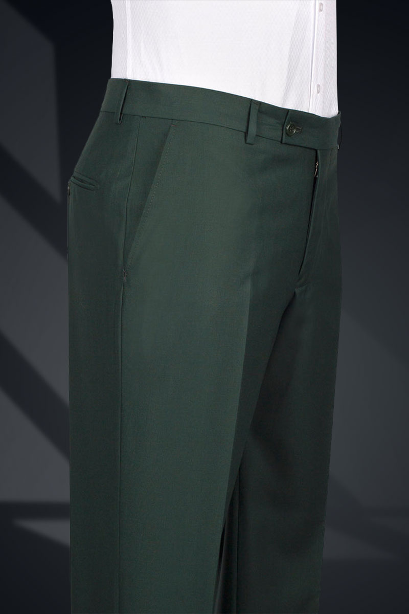 Bottle Green Satin-Trimmed Italian Fabric Tuxedo (2-Piece) - Image 4