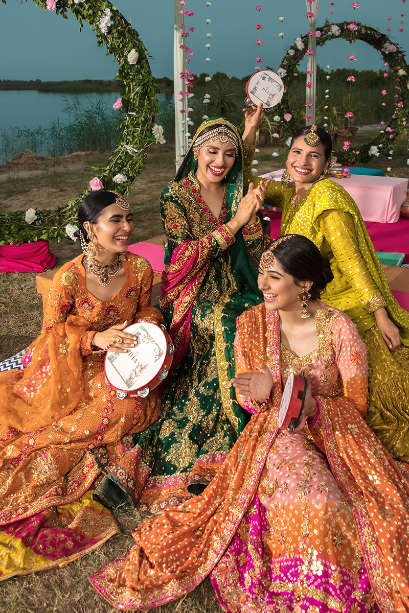 Sage Green Kamdani Cotton Net Gharara (3-Piece) - Image 5