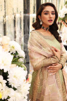 Pakistani Pistachio Green Embroidered Organza Gharara (3-Piece) - Image 6