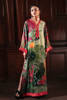 Pakistani Green Hand-Embellished Cotton Satin Kaftan (1-Pc) - Image 2