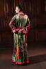 Pakistani Green Hand-Embellished Cotton Satin Kaftan (1-Pc) - Image 9
