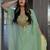Pakistani Sea Green Zari Embroidered Georgette Kaftan (1-Pc) - Image 4