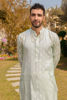 Mint Jacquard Kurta Pajama Set (2-Piece) - Image 4