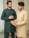 Deep Green Woven Wash & Wear Kurta Pajama (2-Piece) - Image 6