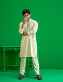 Pista Green Embroidered Wash N Wear Kurta (2-Piece) - Image 2