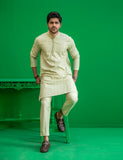 Pista Green Embroidered Wash N Wear Kurta (2-Piece) - Image 3