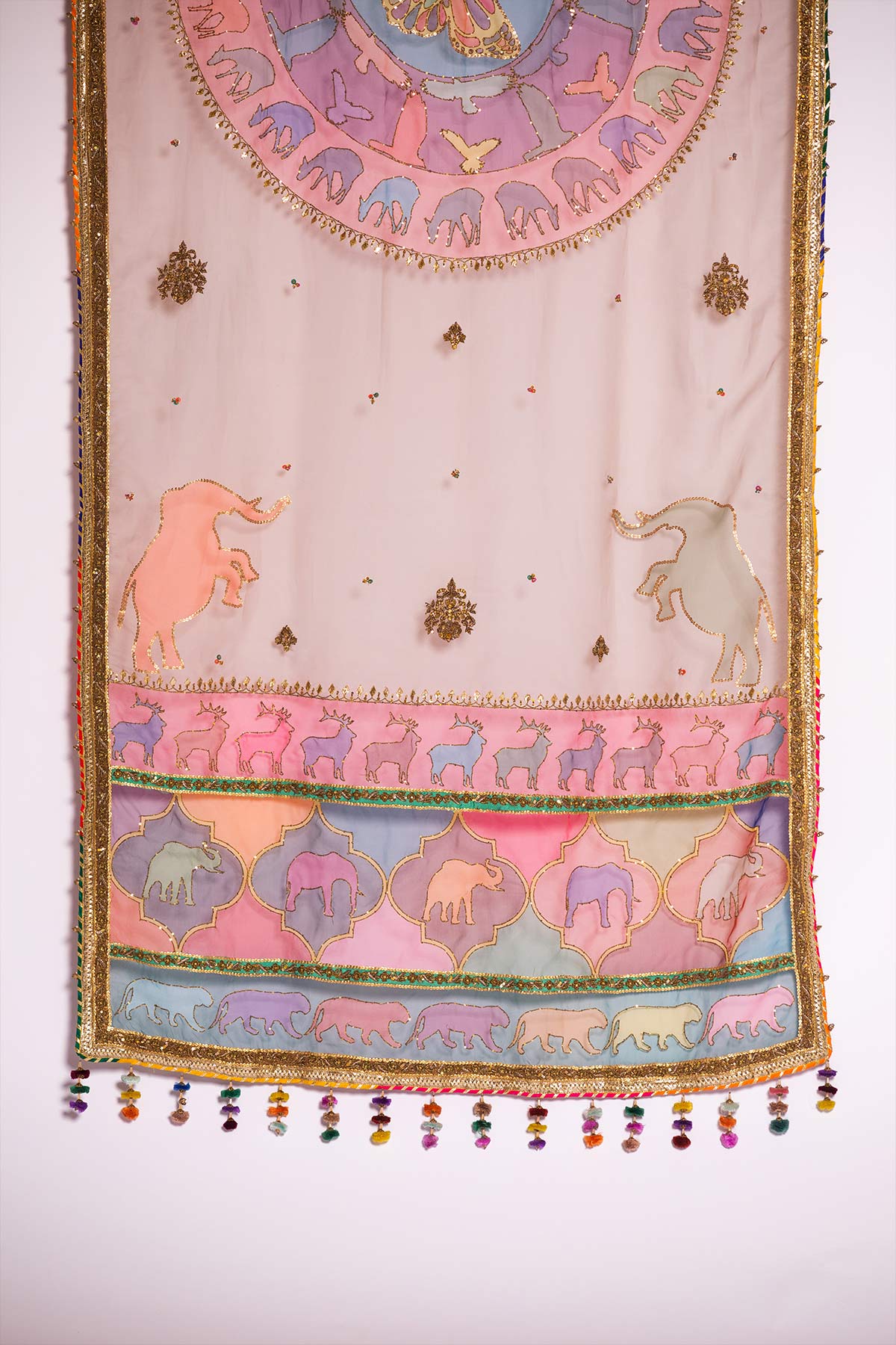 Pakistani Jade Zardozi Raw Silk Lehenga Choli (3-Piece) - Image 13