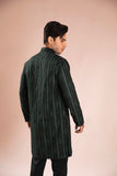 Deep Green Embroidered Wash & Wear Kurta Pajama (2-Piece) - Image 6