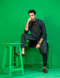 Deep Green Embroidered Washing Wear Kurta Set (2-Piece) - Image 3