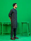 Deep Green Embroidered Washing Wear Kurta Set (2-Piece) - Image 6