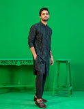 Deep Green Embroidered Washing Wear Kurta Set (2-Piece) - Image 8