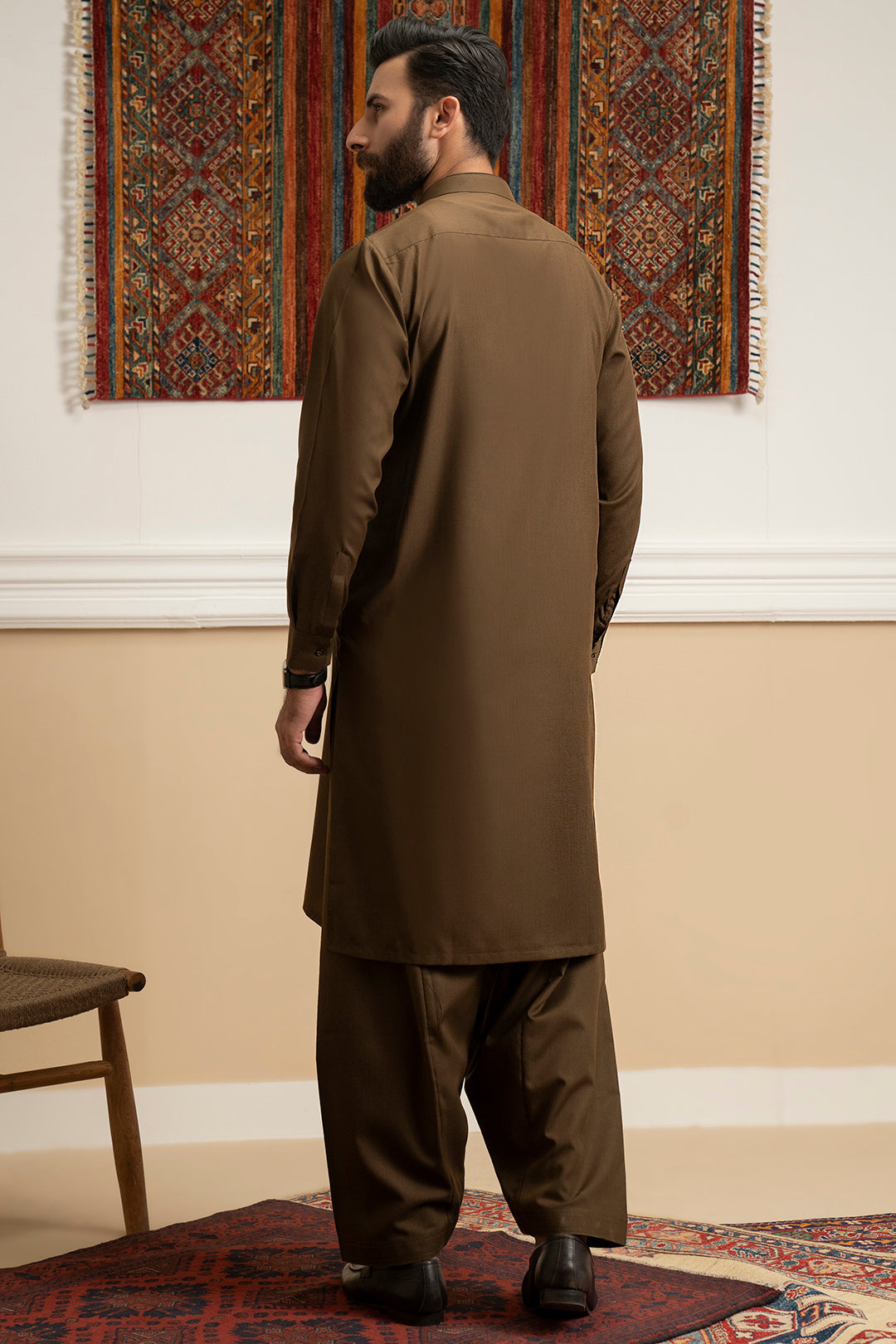 Mehndi Green Blended Fabric Shalwar Kameez (2-Piece) - Image 10