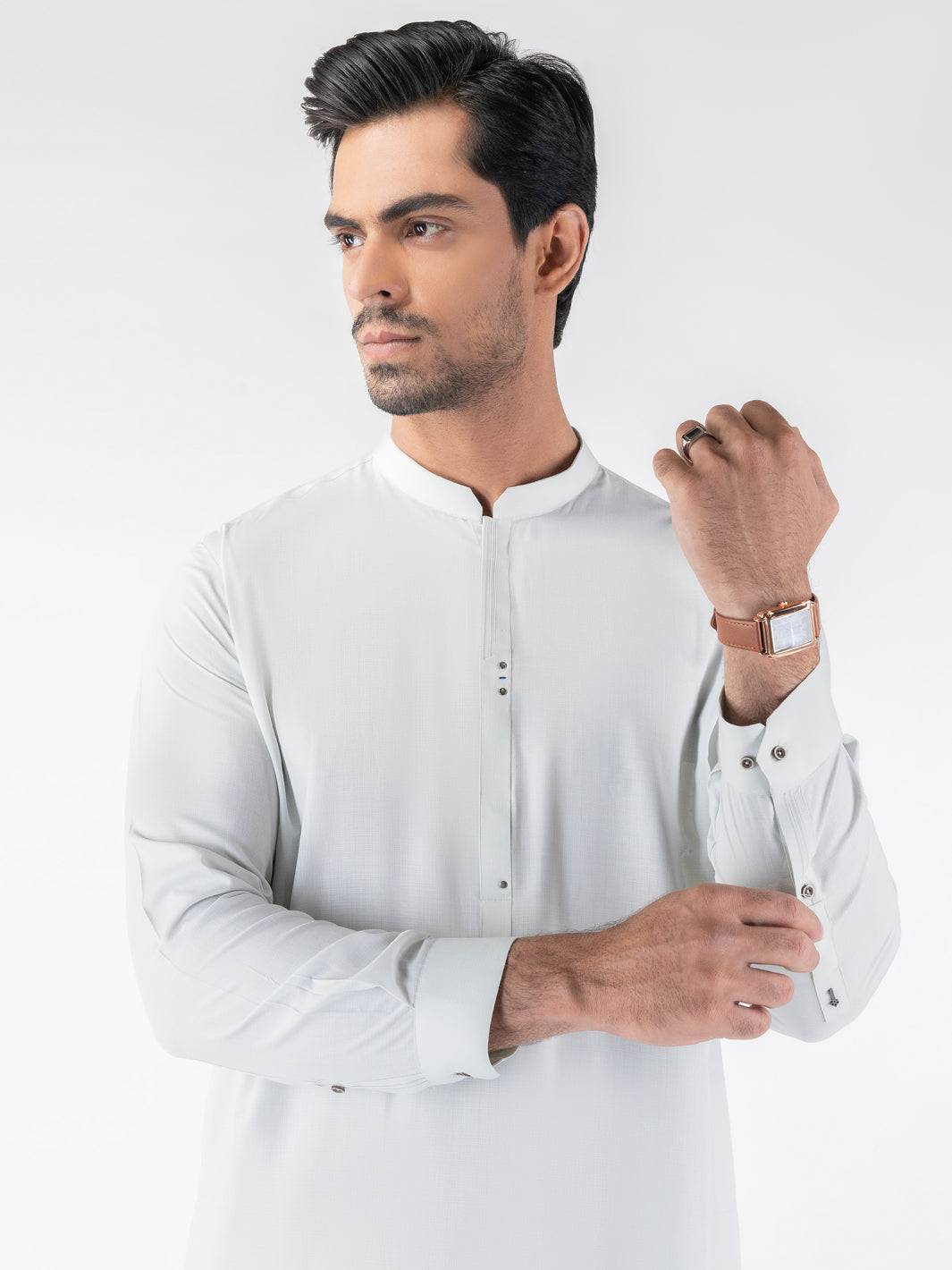 Light Green Blended Smart Fit Shalwar Kameez (2-Piece) - Image 4