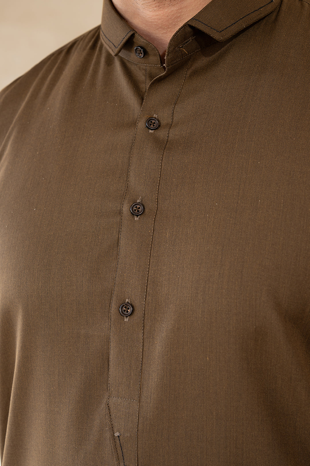 Mehndi Green Blended Fabric Shalwar Kameez (2-Piece) - Image 5