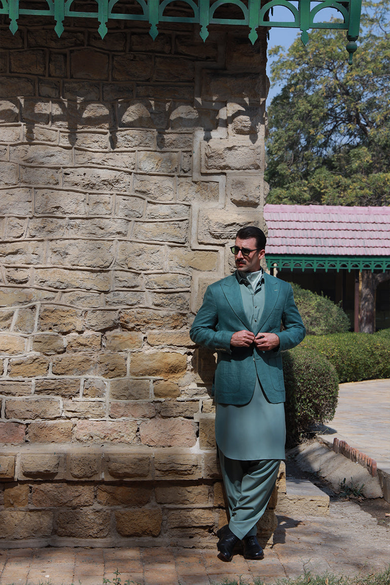 Mint Green Bosky Shalwar Kameez (2-Piece) - Image 5