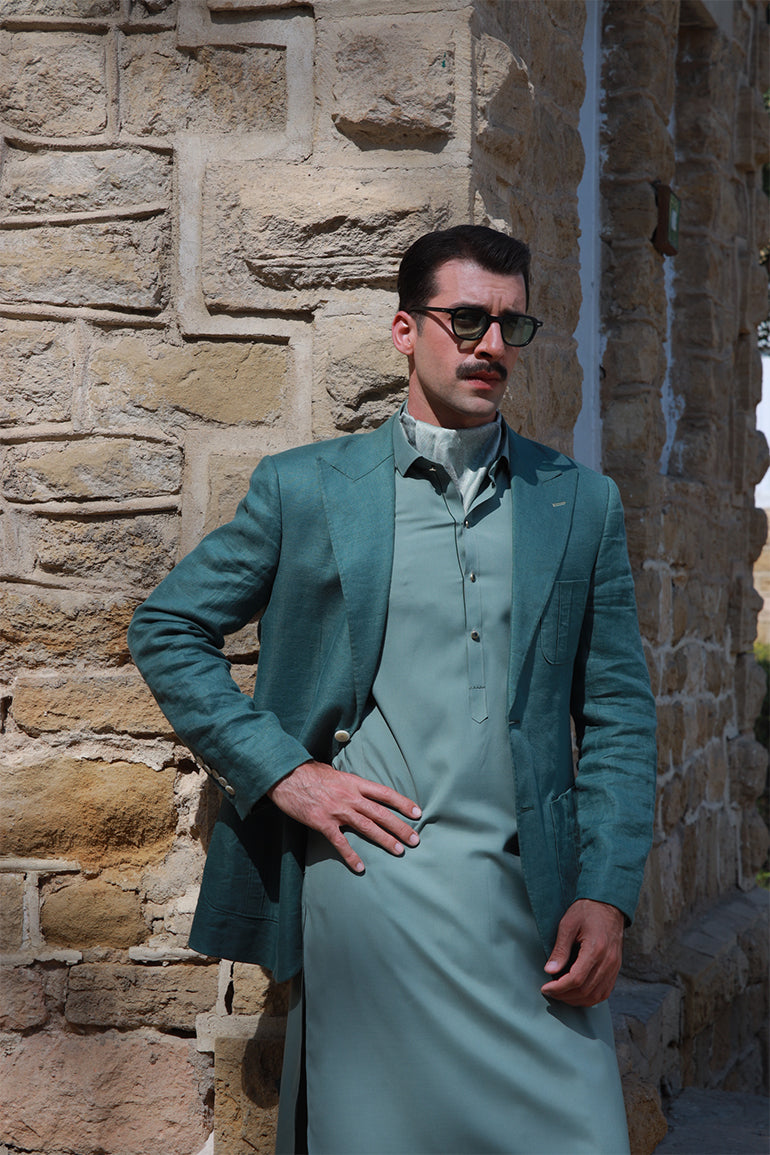 Mint Green Bosky Shalwar Kameez (2-Piece) - Image 6