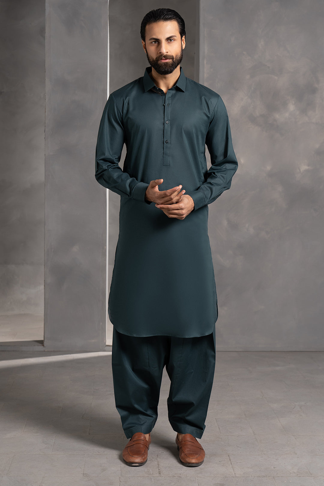 Dark Green Cotton Shalwar Kameez (2-Piece) - Image 7