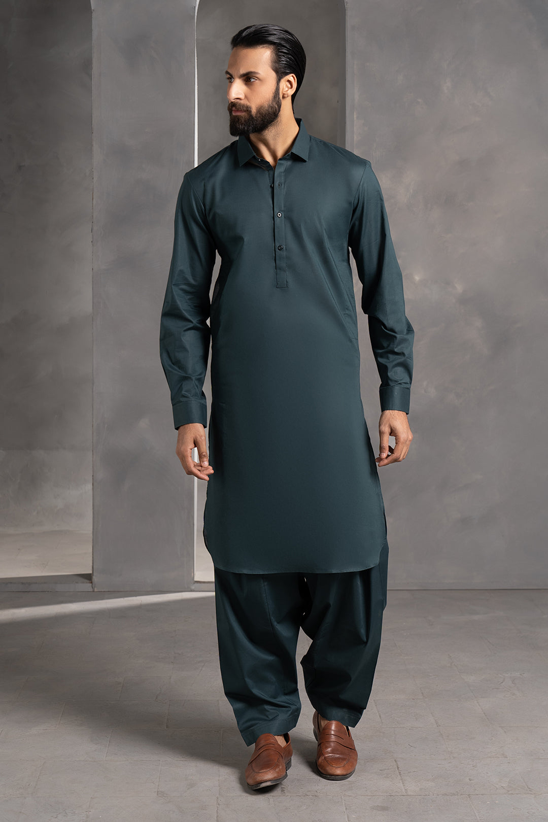 Dark Green Cotton Shalwar Kameez (2-Piece) - Image 8