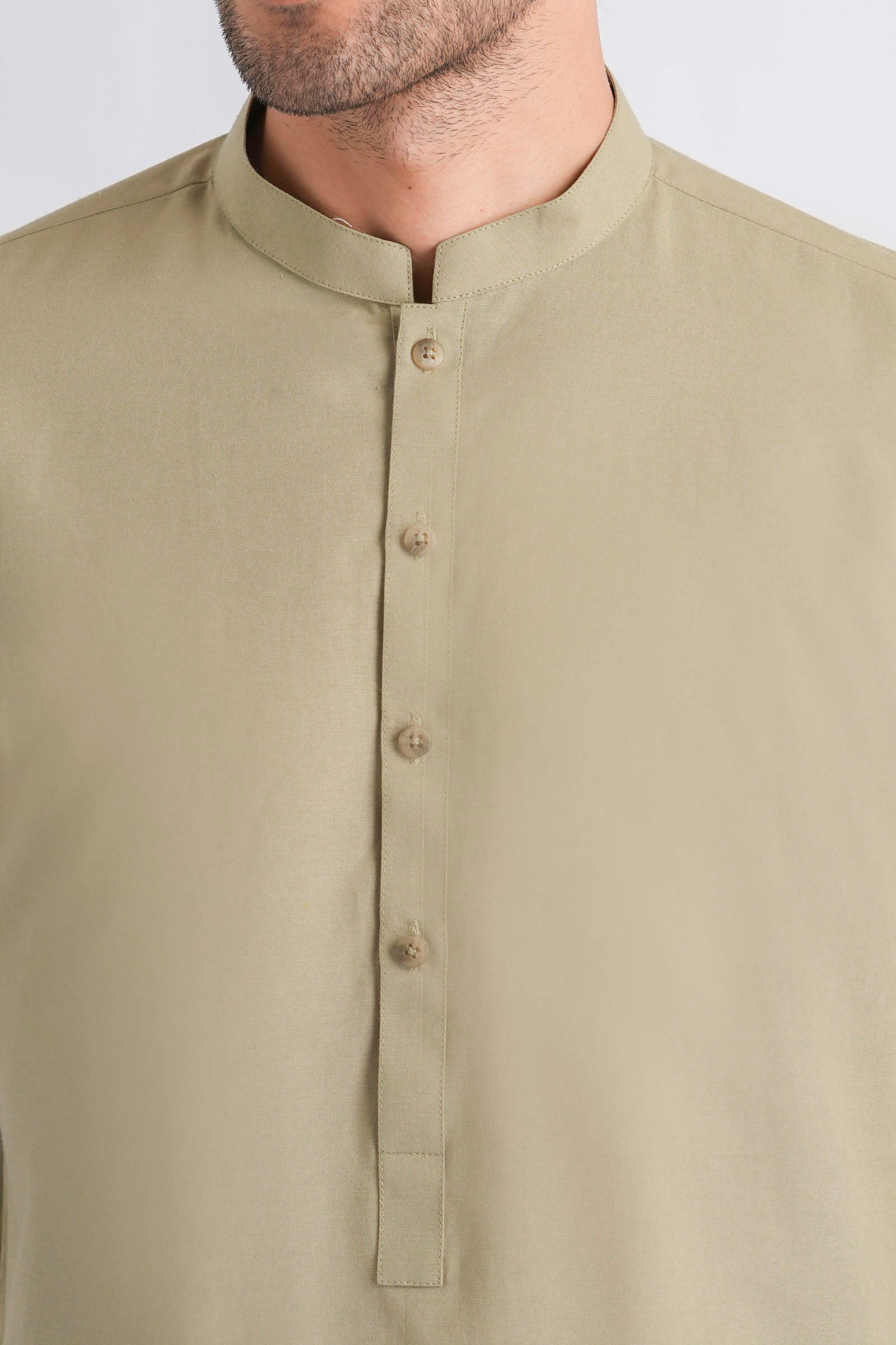 Light Green Crystal Karandi Shalwar Kameez (2-Piece) - Image 2