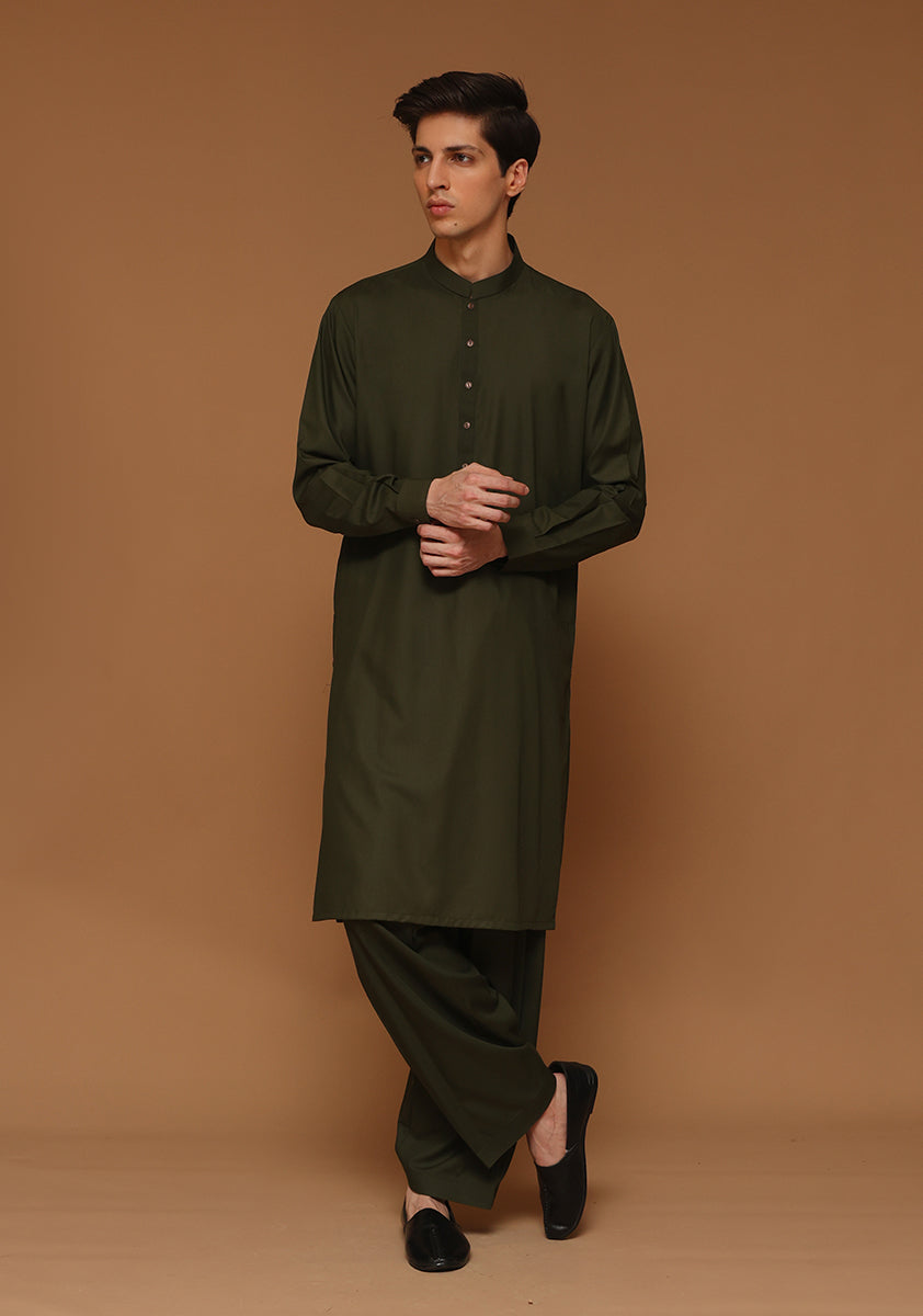 Grape Leaf Poly Viscose Shalwar Kameez (2-Piece) - Image 3