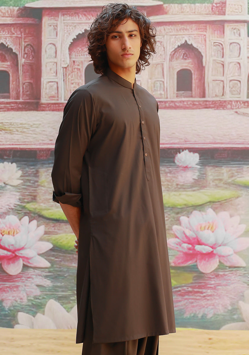 Forest Night Poly Viscose Slim Fit Shalwar Kameez (2-Piece) - Image 4