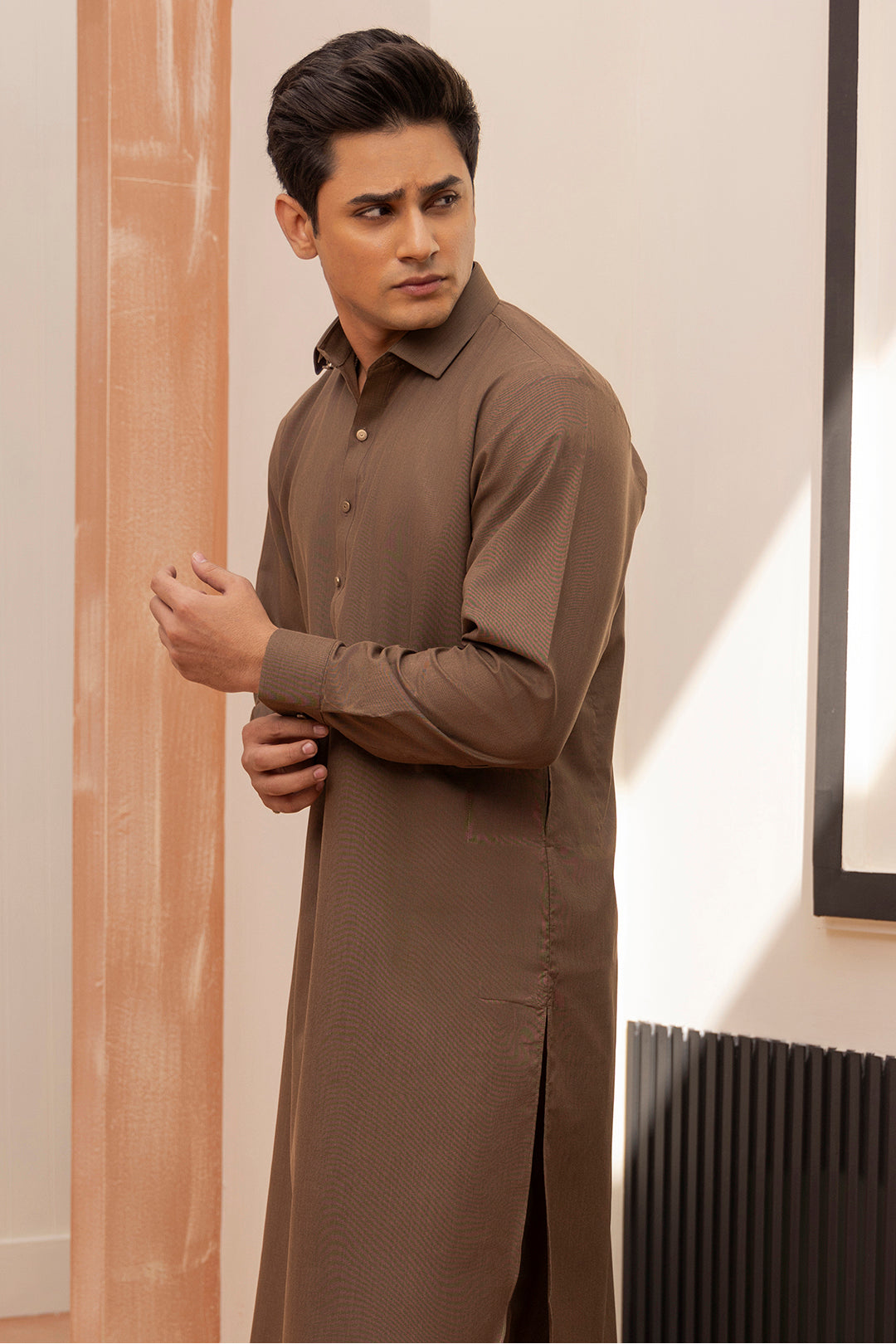 Dark Green PV Textured Wash & Wear Shalwar Kameez (2-Piece) - Image 102