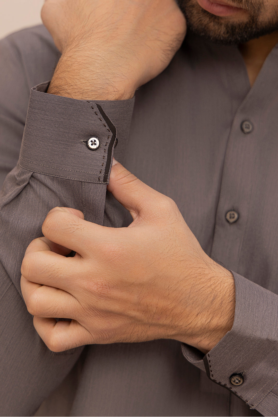 Dark Green PV Textured Wash & Wear Shalwar Kameez (2-Piece) - Image 109