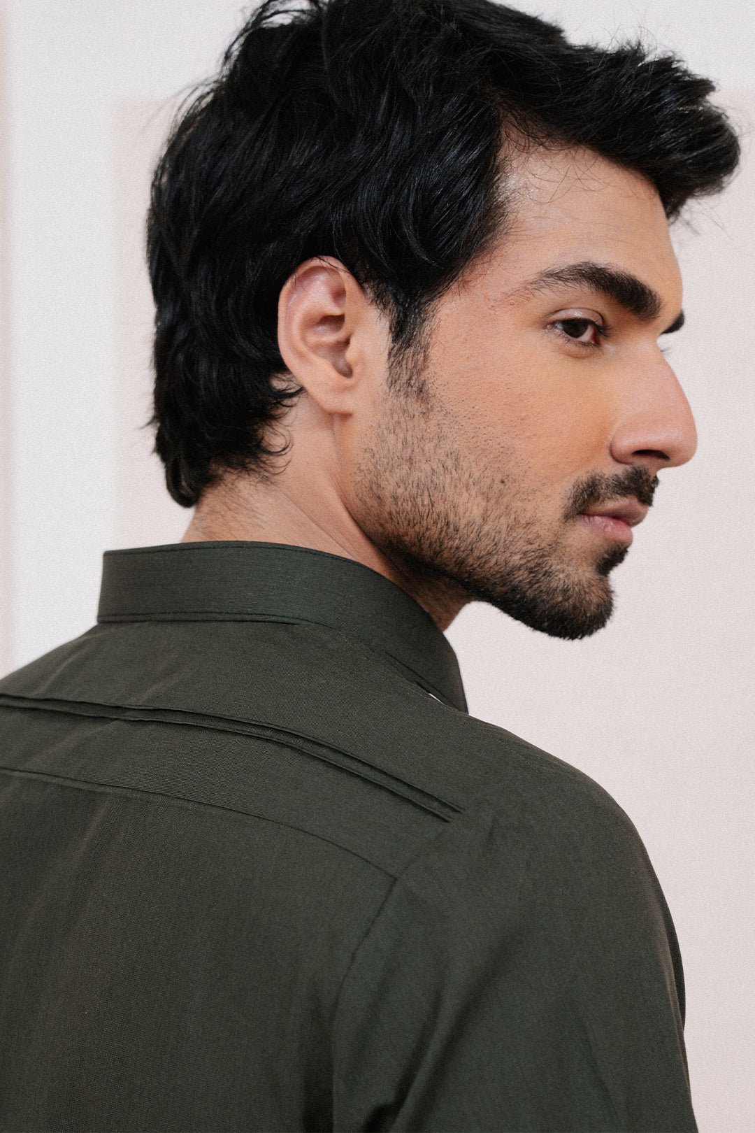 Dark Green PV Textured Wash & Wear Shalwar Kameez (2-Piece) - Image 12