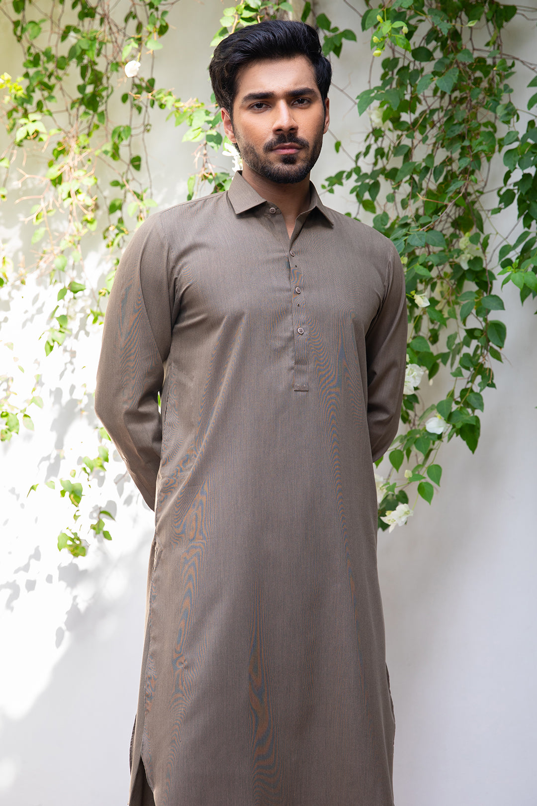 Dark Green PV Textured Wash & Wear Shalwar Kameez (2-Piece) - Image 14