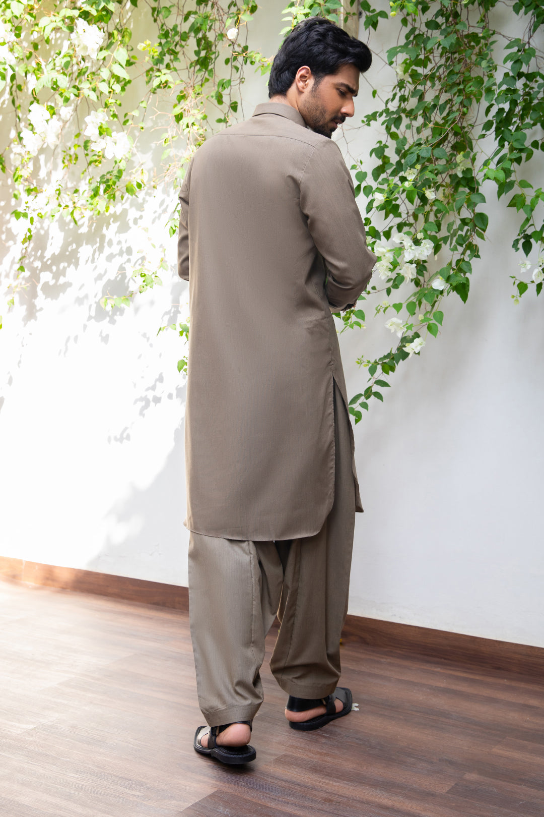 Dark Green PV Textured Wash & Wear Shalwar Kameez (2-Piece) - Image 19