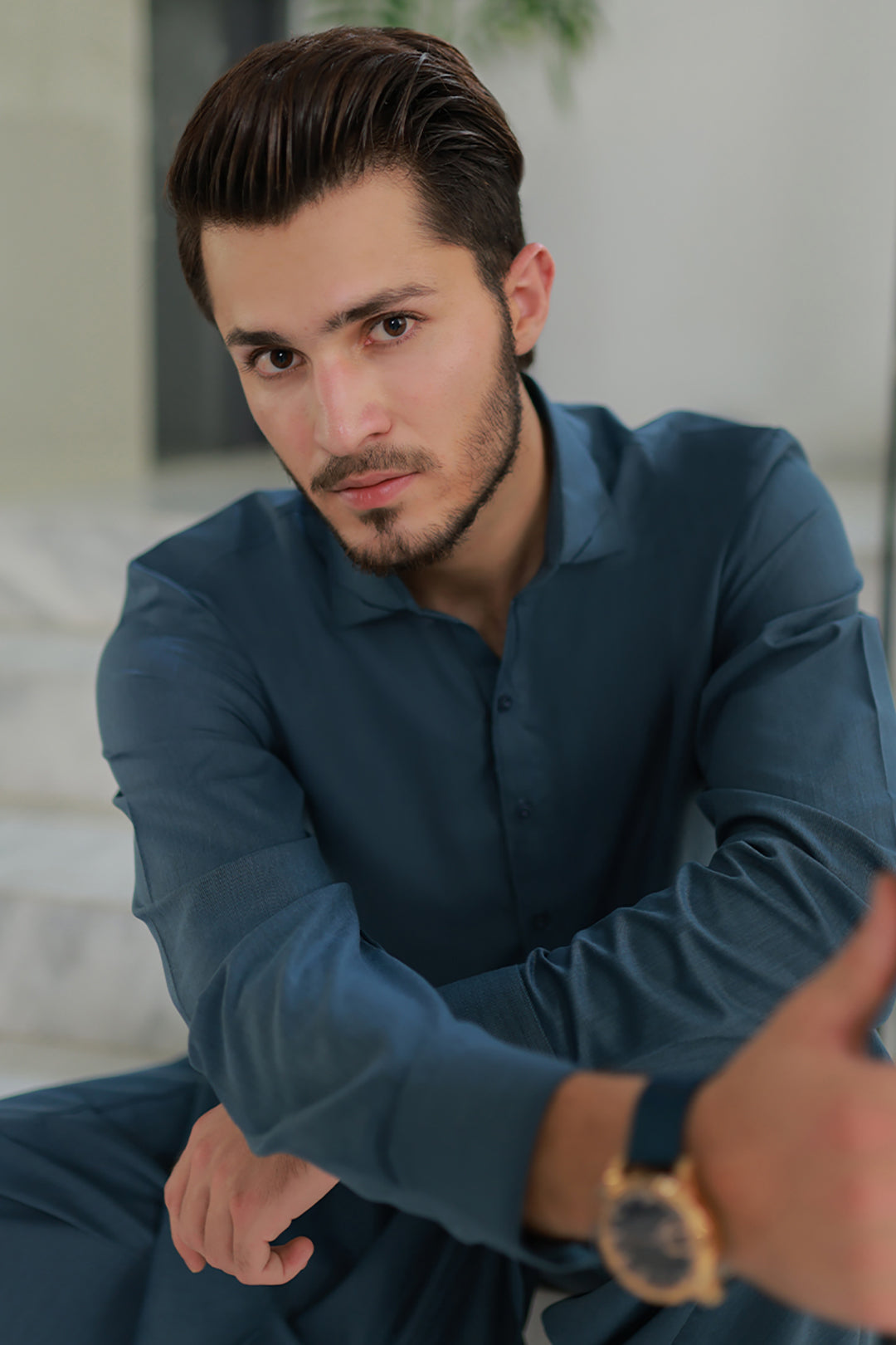 Dark Green PV Textured Wash & Wear Shalwar Kameez (2-Piece) - Image 28