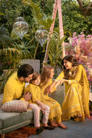 Lime Green Schiffli Cotton Shalwar Kameez (2-Piece) - Image 2