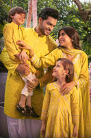 Lime Green Schiffli Cotton Shalwar Kameez (2-Piece) - Image 4