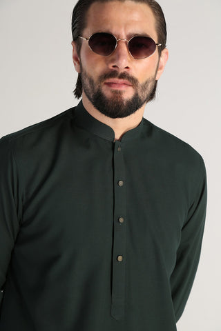 Deep Green Tropical Blend Shalwar Kameez (2-Piece) - Image 4