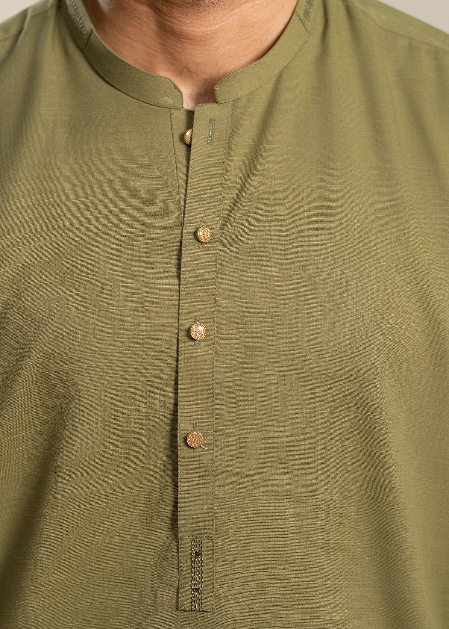 Mehndi Green Wash & Wear Shalwar Kameez (2-Piece) - Image 6