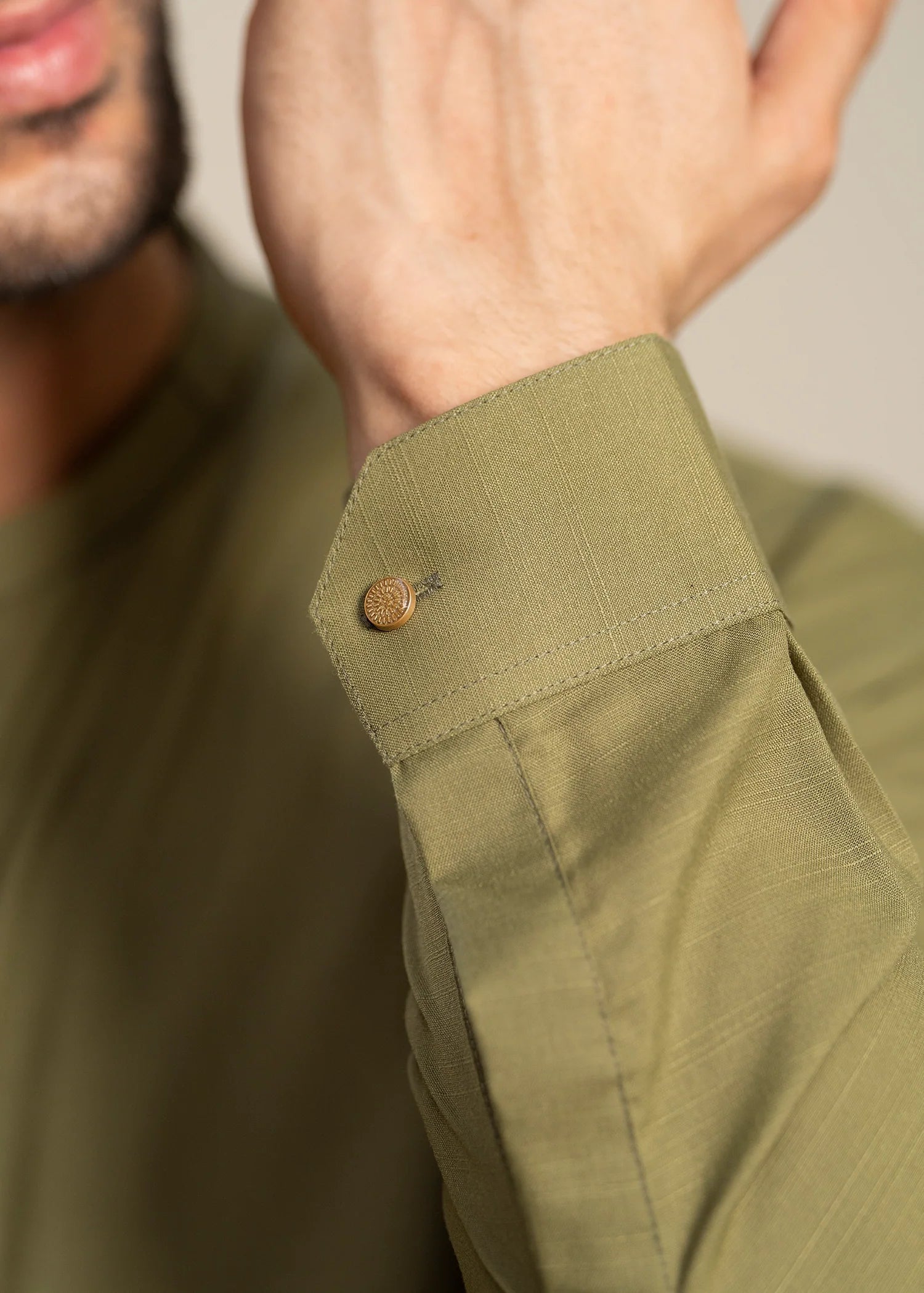 Mehndi Green Wash & Wear Shalwar Kameez (2-Piece) - Image 7